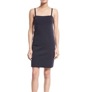 Helmut Lang navy blue Neoprene Scuba Dress Size XS Spaghetti Straps NWOT